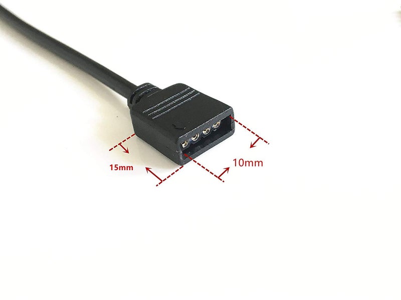 HUALAND 4 Pack Black 3M 9.84ft RGB LED Strip Connector Extension Cable - 4 Pin Connector for SMD 5050 3528 2835 LED Light Strip - Image 3